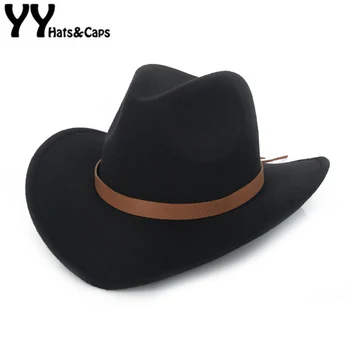 YY Wide Brim Cowboy Cap with Belt for Men Autumn Trilby Hat Women Cool Jazz Panama Fedora 9 Colors FD19031
YY Wide Brim Cowboy Cap with Belt for Men Autumn Trilby Hat Women Cool Jazz Panama Fedora 9 Colors FD19031