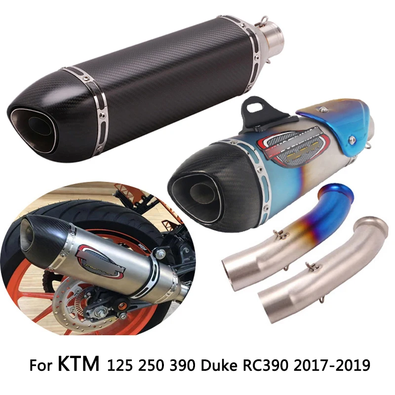 Exhaust Set for 2017-2019 KTM 125 250 390 Duke Motorcycle Mid Pipe Slip On 51 mm Exhaust Muffler Pipe Removable DB Killer RC390
Exhaust Set for 2017-2019 KTM 125 250 390 Duke Motorcycle Mid Pipe Slip On 51 mm Exhaust Muffler Pipe Removable DB Killer RC390