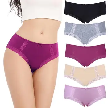 VOOKIIMO 5Pcs Women’s Underwear Soft Cotton Panties Stretchy Hipster Ladies Briefs Sexy Lingerie Female Underpants Multipack
VOOKIIMO 5Pcs Women’s Underwear Soft Cotton Panties Stretchy Hipster Ladies Briefs Sexy Lingerie Female Underpants Multipack