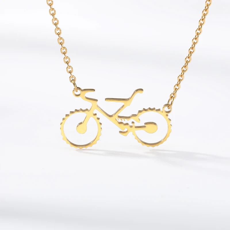 Женское Ожерелье из нержавеющей стали для велоспорта | Украшения и аксессуары