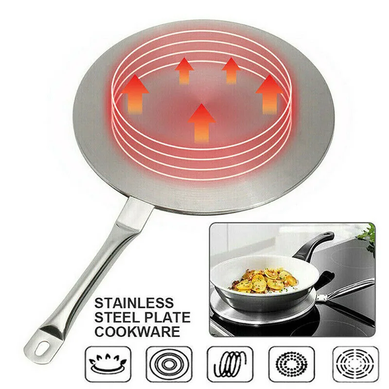 Stainless Steel Induction Hob Cooker Heat Diffuser Plate Converter For Gas/Electric Kitchen Cooking Tools New
Stainless Steel Induction Hob Cooker Heat Diffuser Plate Converter For Gas/Electric Kitchen Cooking Tools New