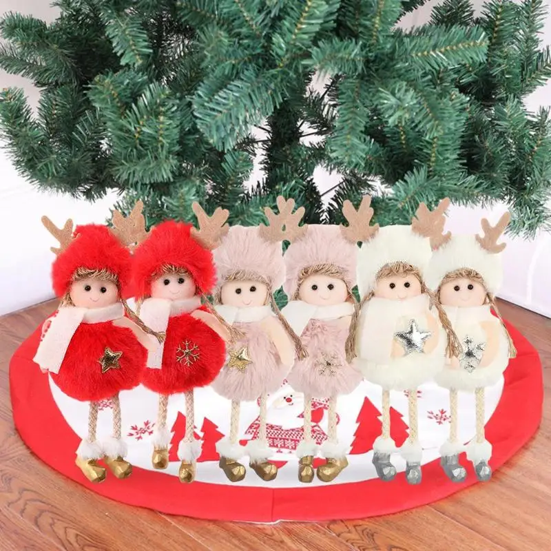 cute plush feather angel doll for xmas tree pendant ornament