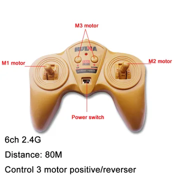 1Set 2.4G 6CH Radio Controller Wireless Receiver+Transmitter Kit 3.7-7.2V Parts for Huina 520 RC Tank Car 130/260/370 Motor
1Set 2.4G 6CH Radio Controller Wireless Receiver+Transmitter Kit 3.7-7.2V Parts for Huina 520 RC Tank Car 130/260/370 Motor