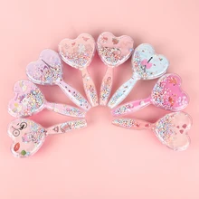 

The New Transparent Straighten Hair Massage Comb Cute Child Portable Heart-shaped Safety Airbag Comb Hairdressing Products