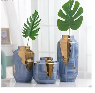 CREATIVE NORDIC CERAMICS GOLD BLUE STRIPES MODERN CERAMIC VASE HOME LIVING ROOM FLOWER ARRANGEMENT DECORATION FLOWER VASES
CREATIVE NORDIC CERAMICS GOLD BLUE STRIPES MODERN CERAMIC VASE HOME LIVING ROOM FLOWER ARRANGEMENT DECORATION FLOWER VASES