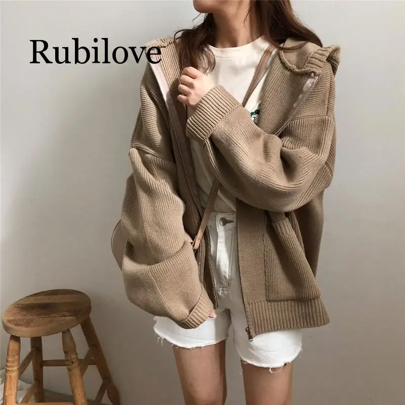 Rubilove 2019 Fall and Winter New Style Student's Loose Korean Pure Sweater Jacket Women's Hat Knitted cardigan Top
Rubilove 2019 Fall and Winter New Style Student's Loose Korean Pure Sweater Jacket Women's Hat Knitted cardigan Top