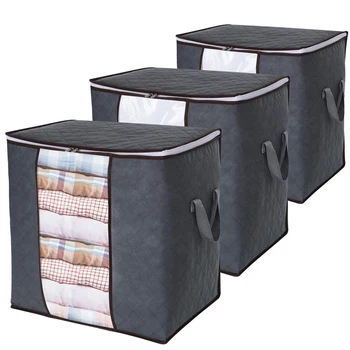 Large Capacity Storage Bag with Reinforced Handle Upgrade Fabric for Clothes, Comforters, Blankets, Bedding, Breathable Foldable
Large Capacity Storage Bag with Reinforced Handle Upgrade Fabric for Clothes, Comforters, Blankets, Bedding, Breathable Foldable