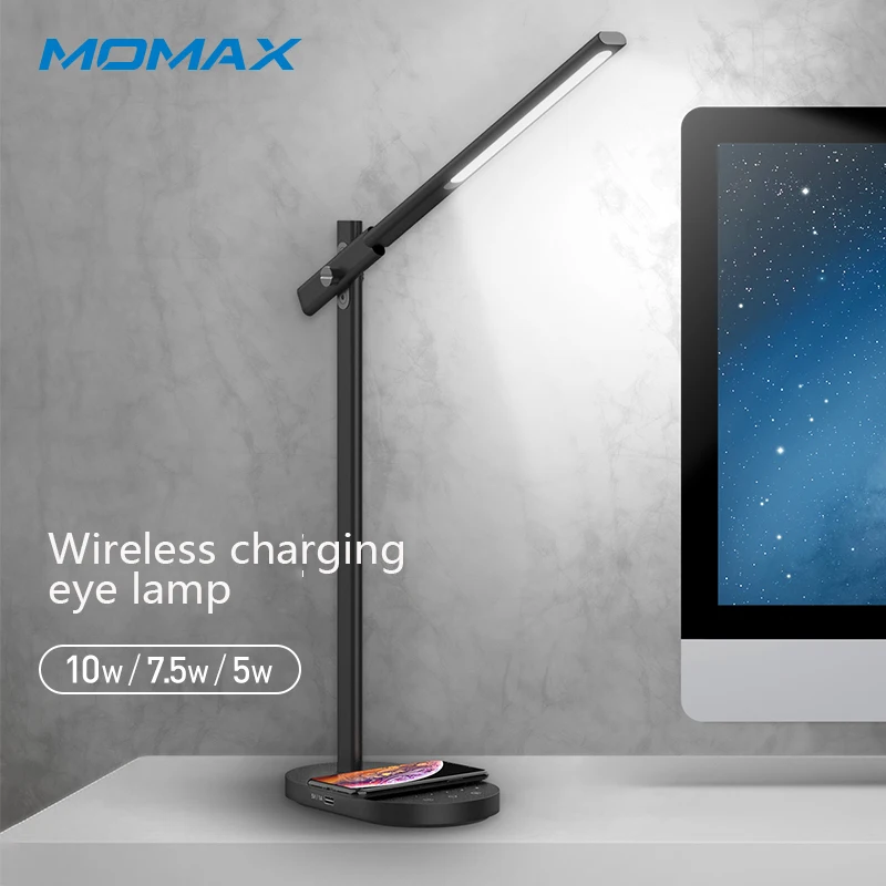 MOMAX Q.LED Wireless Charging Lamp-Upgraded Edition 10W Wireless Charging 6speed sliding touch dimming 5Color Temperature Models
MOMAX Q.LED Wireless Charging Lamp-Upgraded Edition 10W Wireless Charging 6speed sliding touch dimming 5Color Temperature Models