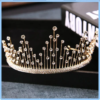 Trendy Wedding Crown for Bridal Headpiece Golden Baroque Crystal tiaras and crowns Bride tiara Wedding Hair Accessories Party
Trendy Wedding Crown for Bridal Headpiece Golden Baroque Crystal tiaras and crowns Bride tiara Wedding Hair Accessories Party