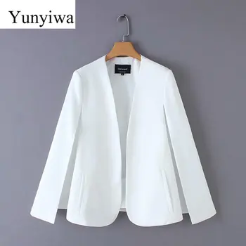 2020 Women Elegant Black White Color V Neck Split Casual Cloak Coat Office Lady Wear Outwear Suit Jacket Open Stitch Tops
2020 Women Elegant Black White Color V Neck Split Casual Cloak Coat Office Lady Wear Outwear Suit Jacket Open Stitch Tops