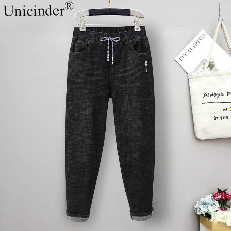 Unicinder 2021 Plus Size Elastic Jeans Lady Loose High Waist Harun Pants Loose Show Thin Pants Woman High Black Jeans#LS0023
Unicinder 2021 Plus Size Elastic Jeans Lady Loose High Waist Harun Pants Loose Show Thin Pants Woman High Black Jeans#LS0023
