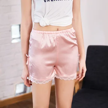 Silk Pajamas Women's Spring Summer Pajamas Lace-up Sexy Shorts Home Wear Tz615 
Silk Pajamas Women's Spring Summer Pajamas Lace-up Sexy Shorts Home Wear Tz615