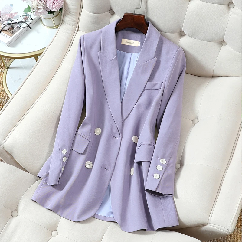 High quality plus size M-5XL Female Blazer 2020 new autumn and winter double-breasted ladies jacket Women's casual small suit
High quality plus size M-5XL Female Blazer 2020 new autumn and winter double-breasted ladies jacket Women's casual small suit