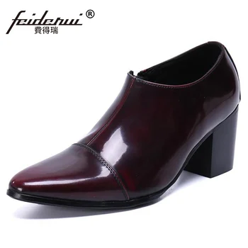 Fashion Pointed Toe Man High Heels Shoes Genuine Leather Formal Dress Loafers Patent Leather Wedding Party Men's Flats SL824
Fashion Pointed Toe Man High Heels Shoes Genuine Leather Formal Dress Loafers Patent Leather Wedding Party Men's Flats SL824