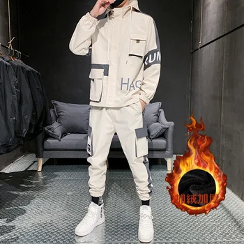 Men's Tracksuit Fall/winter Man 2 piece Set Sweat Suit Polyester Overalls Korean Add wool thicken Plus Size Hoodies/harlan Pants
Men's Tracksuit Fall/winter Man 2 piece Set Sweat Suit Polyester Overalls Korean Add wool thicken Plus Size Hoodies/harlan Pants
