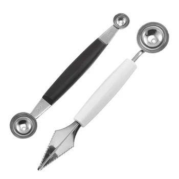 2pcs Fruit Dig Ball Scoop Stainless Steel Fruit Spoon Multifunctional Fruit Scoop Tool Carving Fruit Cutter for Home
2pcs Fruit Dig Ball Scoop Stainless Steel Fruit Spoon Multifunctional Fruit Scoop Tool Carving Fruit Cutter for Home
