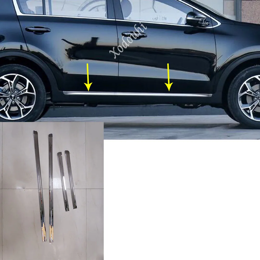 Car Sticker Body Detector Stainless Steel Side Door Trim Strip 4pcs For Kia Sportage KX5 2016 2017 2018 
Car Sticker Body Detector Stainless Steel Side Door Trim Strip 4pcs For Kia Sportage KX5 2016 2017 2018
