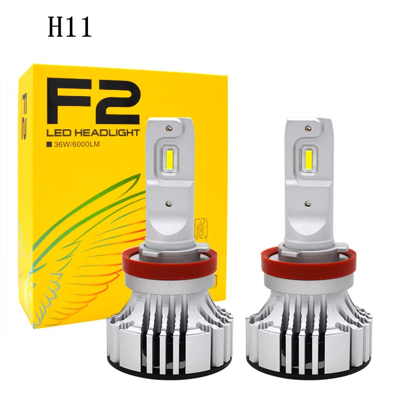 HIDLT 2020 New F2 Car LED Headlight H4 Auto Lamp Bulbs 72W 12000LM 6500K H7 H11 HB3 9005 HB4 9006 CSP Chips Turbo Fan LED Fog Light (4)
