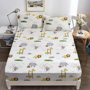10Cartoon Cute Animals Pattern Fitted Sheet 1 Pc Bed Sheet with Elastic Band 100% Cotton Fabric Mattress Cover Kids
10Cartoon Cute Animals Pattern Fitted Sheet 1 Pc Bed Sheet with Elastic Band 100% Cotton Fabric Mattress Cover Kids