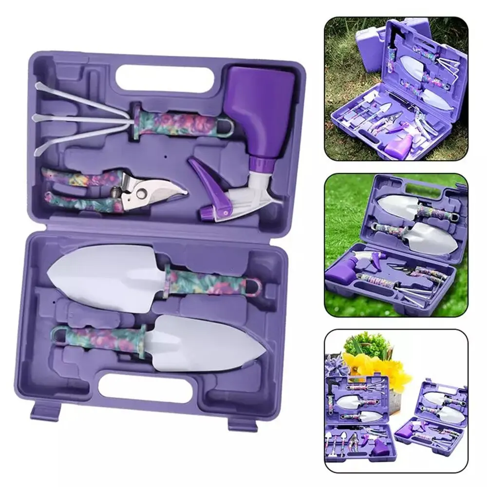 

5Pcs Multi-functional Garden Tools Plastic Box Garden Planting Tools Shovel Scissors Sprinkler for Gardening Tools