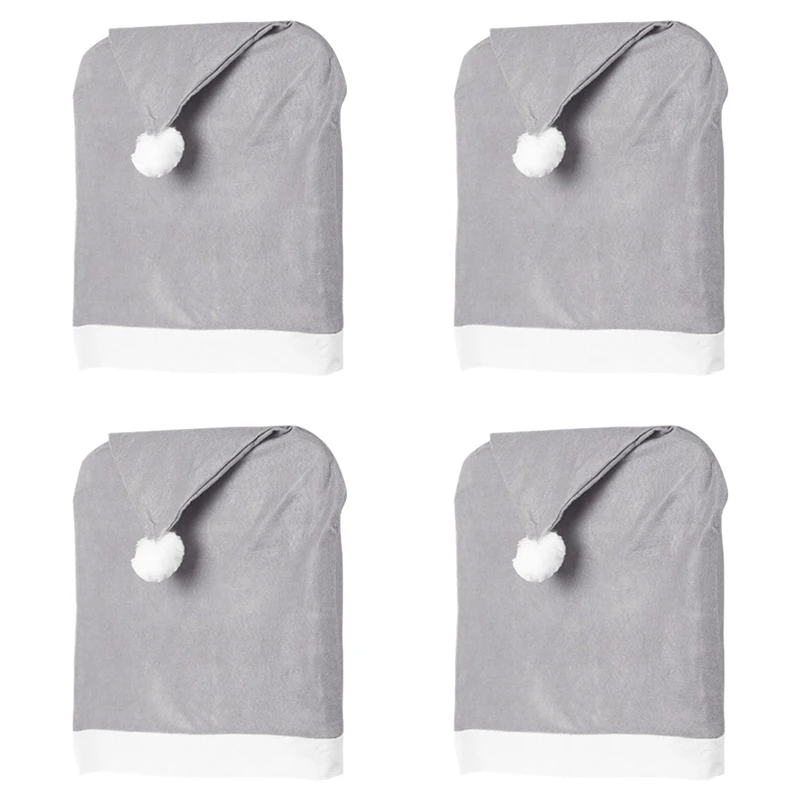 4 Pcs New Year and Christmas Fashion Decorations Grey Non-Woven Big Hat Chair Cover
4 Pcs New Year and Christmas Fashion Decorations Grey Non-Woven Big Hat Chair Cover
