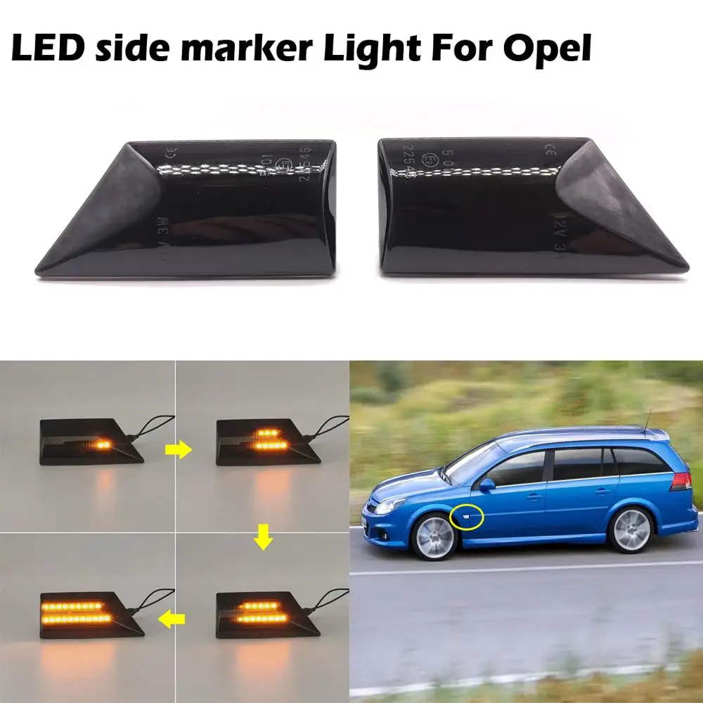 2PCS Amber Led Dynamic Smoked Side Marker Turn Signal Light For Opel Vectra C 2002-2008 For Opel Signum 2003-2008
2PCS Amber Led Dynamic Smoked Side Marker Turn Signal Light For Opel Vectra C 2002-2008 For Opel Signum 2003-2008