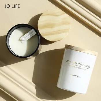 JO LIFE Aromatherapy Fragrant Candle Smokeless Glass Cup With Wooden Lids Romantic Dinner Candle Scented Wedding Wax
JO LIFE Aromatherapy Fragrant Candle Smokeless Glass Cup With Wooden Lids Romantic Dinner Candle Scented Wedding Wax