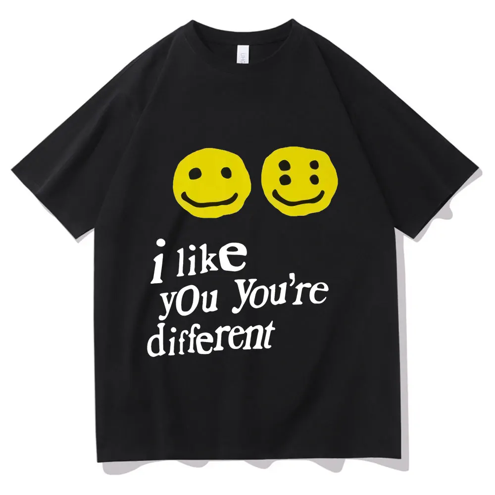 19SS CPFM XYZ Tshirt Graffiti Smile Face CPFM.XYZ W.W.C.D I LIKE YOU Kanye West Hip Hop Streetwear Tees T Shirts Men Women | Мужская