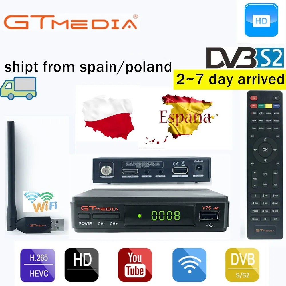 Satellite TV Receiver Gtmedia V7S HD Receptor Support Europe IKS for Spain DVB-S2 Satellite Decoder Freesat V7 HD
Satellite TV Receiver Gtmedia V7S HD Receptor Support Europe IKS for Spain DVB-S2 Satellite Decoder Freesat V7 HD
