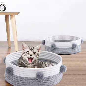 Scratch and Bite Resistant Cotton Rope Weaving Pet Cat Litter Cat Bed Cat Mat Winter Warm Sleeping Dog Basket Pets Supplies
Scratch and Bite Resistant Cotton Rope Weaving Pet Cat Litter Cat Bed Cat Mat Winter Warm Sleeping Dog Basket Pets Supplies