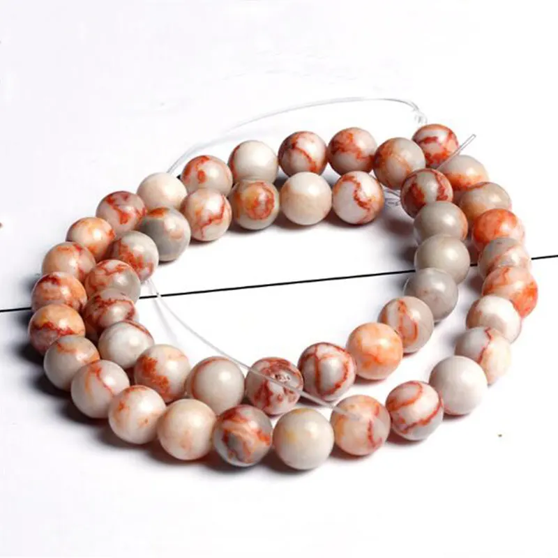 Natural Stone Smooth Frost Red Zebra Red Network Stone Round Loose Beads For Diy Jewelry Bracelet Making 4 6 8 10 12MM
Natural Stone Smooth Frost Red Zebra Red Network Stone Round Loose Beads For Diy Jewelry Bracelet Making 4 6 8 10 12MM