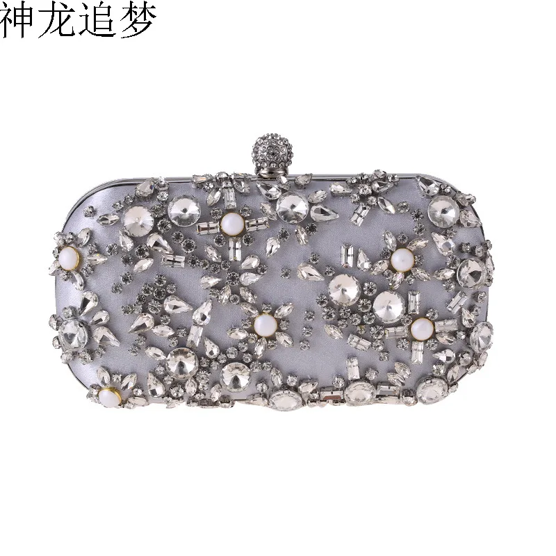 Ladies Dinner bag European and American banquet fashion female clutch bag diamond dress bag square box small square handbag
Ladies Dinner bag European and American banquet fashion female clutch bag diamond dress bag square box small square handbag