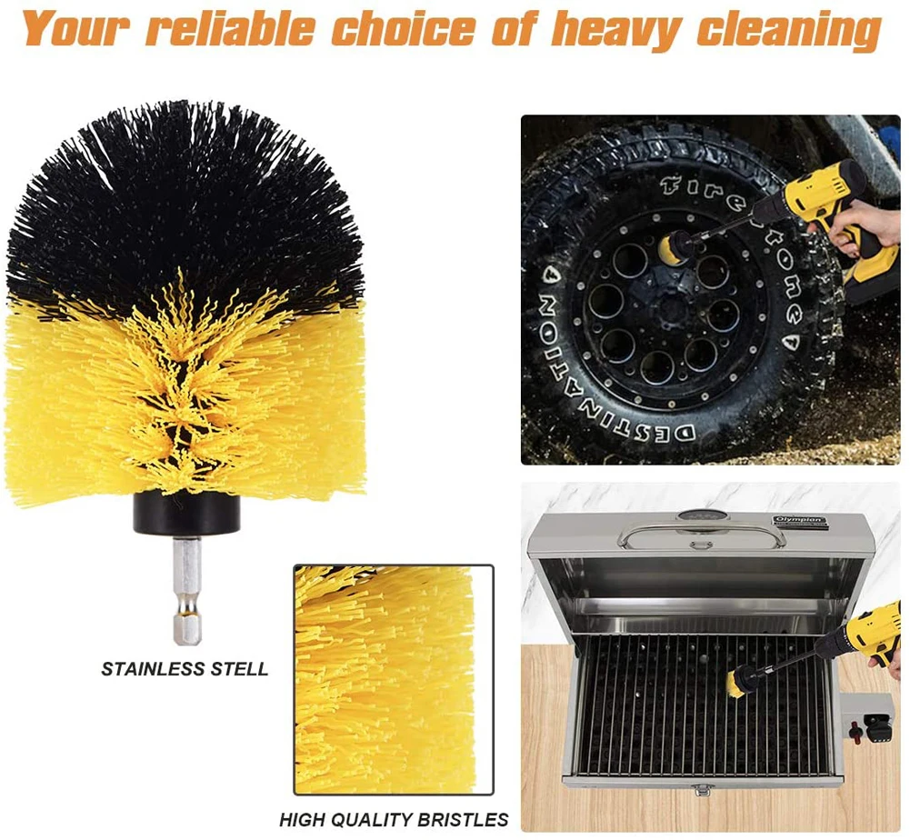 Generic Drill Brush All Purpose Cleaner Scrubbing Brushes For Bathroom