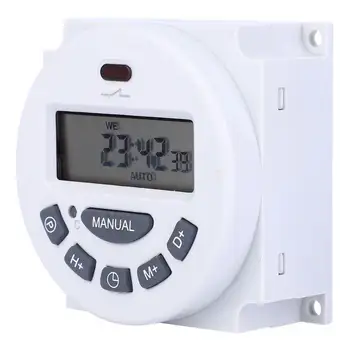 Digital Time Switches Manual/Auto Controller 24hour Power Timer Programmable Time Switch for Lights for Electrical Appliances
Digital Time Switches Manual/Auto Controller 24hour Power Timer Programmable Time Switch for Lights for Electrical Appliances