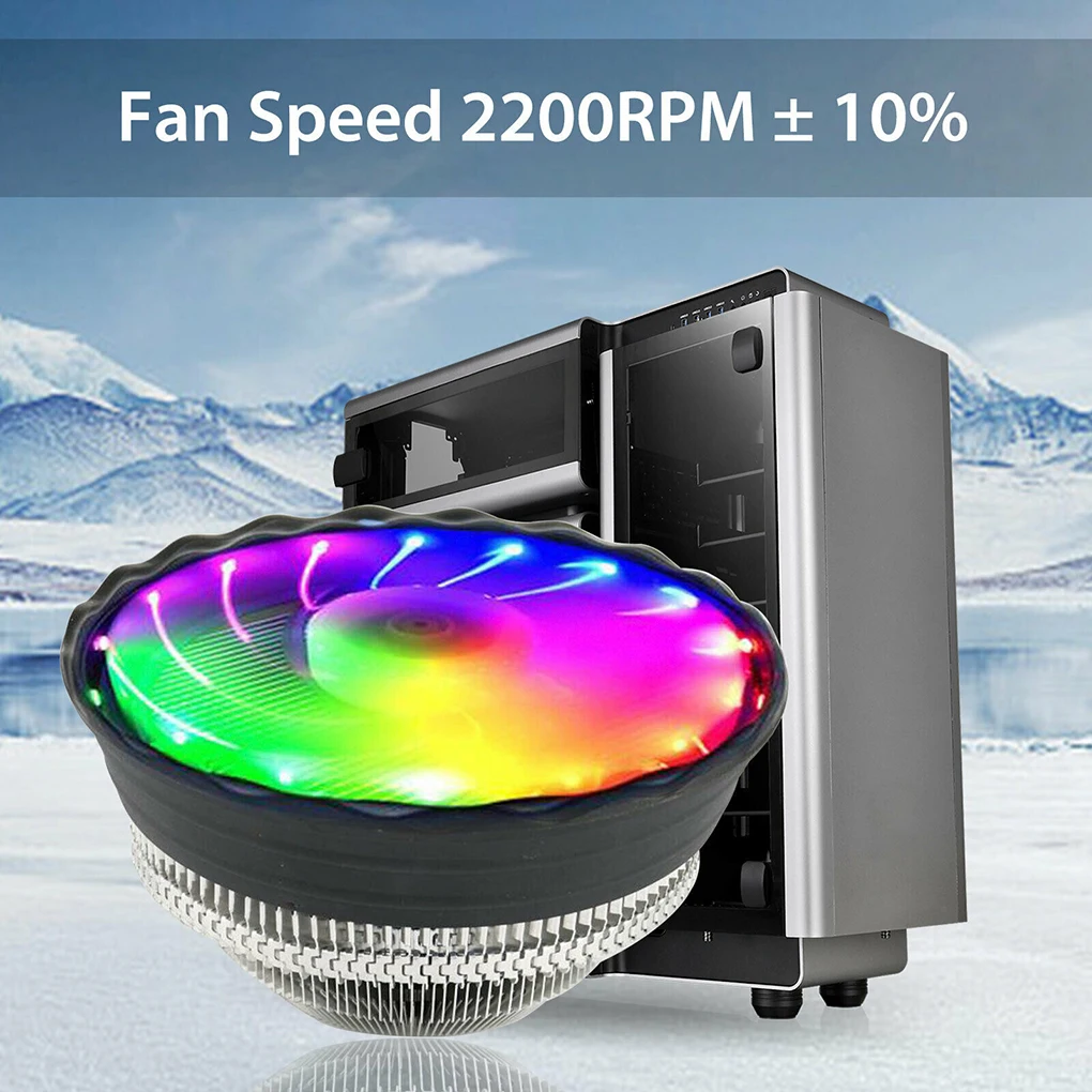 2000RPM Silent Computer CPU Cooler High Airflow PC Processor RGB Cooling Fan LED Air Heatsink
2000RPM Silent Computer CPU Cooler High Airflow PC Processor RGB Cooling Fan LED Air Heatsink