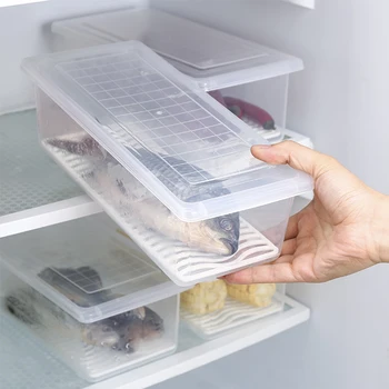 Fish Vegetable Storage Box Kitchen Refrigerator Rectangular Food Storage Box With Drain Board Refrigerator Seafood Organizer
Fish Vegetable Storage Box Kitchen Refrigerator Rectangular Food Storage Box With Drain Board Refrigerator Seafood Organizer