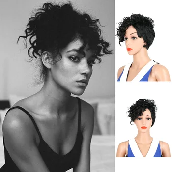 SHUOHAN 30cm Synthetic Wavy Short Wig For Women Heat Resistant High Temperature Fiber SX57
SHUOHAN 30cm Synthetic Wavy Short Wig For Women Heat Resistant High Temperature Fiber SX57