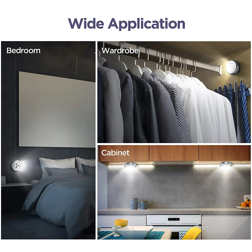 Generic LED BatteryPowered Wireless Night Light Stick Tap Touch Lamp