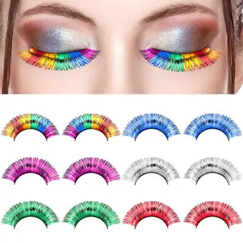 6 Pairs False Eyelashes Fashion Colorful Assorted Lashes Extension Makeup Tools Fake Eyelashes for Holiday Show Performance
6 Pairs False Eyelashes Fashion Colorful Assorted Lashes Extension Makeup Tools Fake Eyelashes for Holiday Show Performance