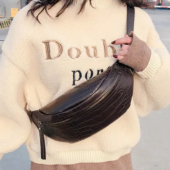 Beltbag Woman Fanny Pack Women's Leather Crocodile Veins Banana Bag Zipper Leather Fanny Pack Kidney Shoulder Crossbody Bags
Beltbag Woman Fanny Pack Women's Leather Crocodile Veins Banana Bag Zipper Leather Fanny Pack Kidney Shoulder Crossbody Bags