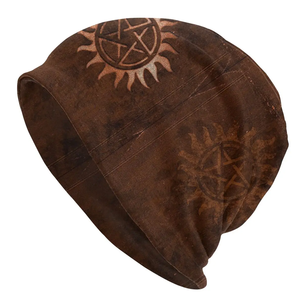 

Supernatural Skullies Beanies Lucifer Devil Hat Goth Outdoor Men Women Caps Adult Spring Warm Dual-use Bonnet Knit Hat