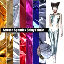 145cm*50cm Stretch Shiny Gold Bronzing Spandex Fabric Colorful Laser Cloth DIY Material for Stage/Cosplay Costume/Dress