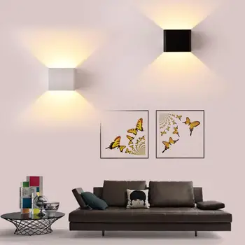 New 6W LED Aluminium Wall Light Indoor Simple Square Art Decoration Wall Lamp Nordic Style for Bedside Room Bedroom Corridor Hot 
New 6W LED Aluminium Wall Light Indoor Simple Square Art Decoration Wall Lamp Nordic Style for Bedside Room Bedroom Corridor Hot