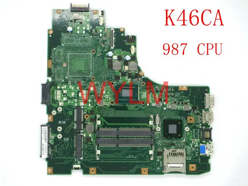 Материнская плата K46CA с 987 процессором для ASUS A46C A46CA K46C K46CM K46CB материнская ноутбука