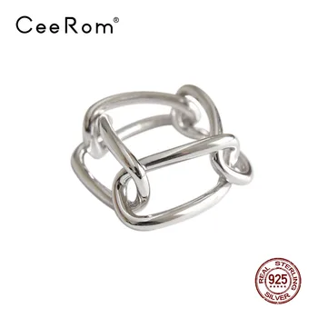 CeeRom Fashion Chain S925 Sterling Silver Ring Open Finger Rings for Women Fine Jewelry 925 Silver Woman Ring Party Gifts
CeeRom Fashion Chain S925 Sterling Silver Ring Open Finger Rings for Women Fine Jewelry 925 Silver Woman Ring Party Gifts