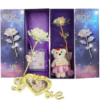 New Home Decor 24K Gold Foil Gold Glow Rose Vibration Light Bear Artificial Flower Decoration For Home Party Ornament 25*8.5cm
New Home Decor 24K Gold Foil Gold Glow Rose Vibration Light Bear Artificial Flower Decoration For Home Party Ornament 25*8.5cm