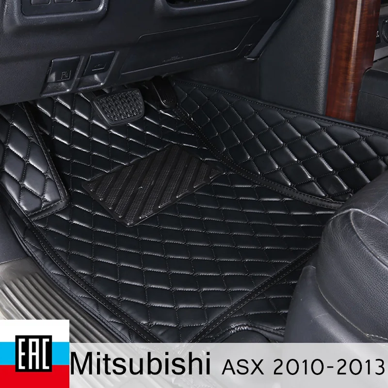 Фото Коврики для авто Mitsubishi ASX 2010-2013 автомобиля аксессуары из экокожи в салон.сдеолано