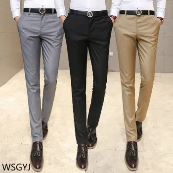 Brand Formal Pants Men 2019 Korean Fashion Solid Color Slim Fit Trousers Business Office Suit Pants 
Brand Formal Pants Men 2019 Korean Fashion Solid Color Slim Fit Trousers Business Office Suit Pants