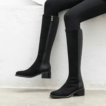 2020 New Prom Elegant Women Cow Leather +flock Knee High Boots Side Zipper Winter Warm Long Boots Female Vintage Shoes Woman
2020 New Prom Elegant Women Cow Leather +flock Knee High Boots Side Zipper Winter Warm Long Boots Female Vintage Shoes Woman