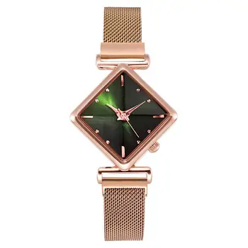Magnetic Watches Creativity Square Women Fashion Luxury Stainless Steel Watch with Mesh Strap Quality Classic Ladies Wristwatche 
Magnetic Watches Creativity Square Women Fashion Luxury Stainless Steel Watch with Mesh Strap Quality Classic Ladies Wristwatche